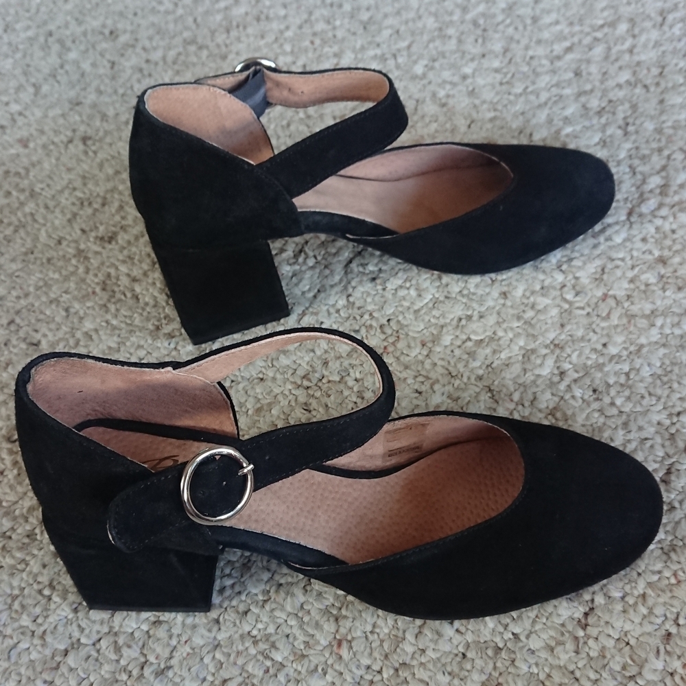 Rebels Black Suede Mary Jane Shoes size 7.5 - Picture 4 of 13